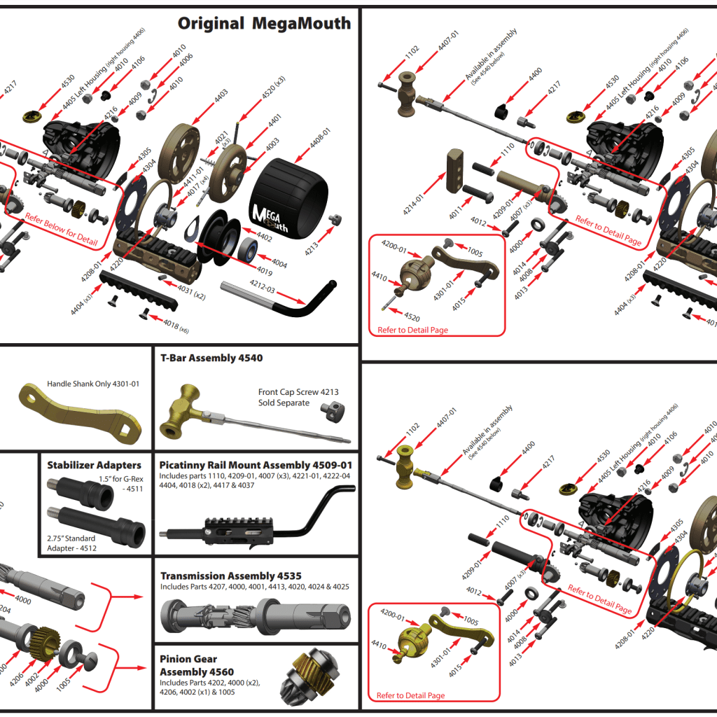 Megamouth Bowfishing Reel replacement parts