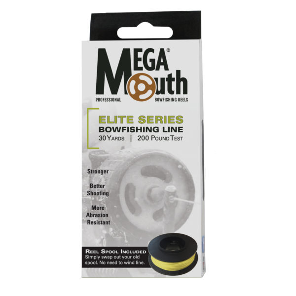 MEGAMOUTH SPOOL ASSEMBLY WITH 200LB ELITE BOWFISHING LINE