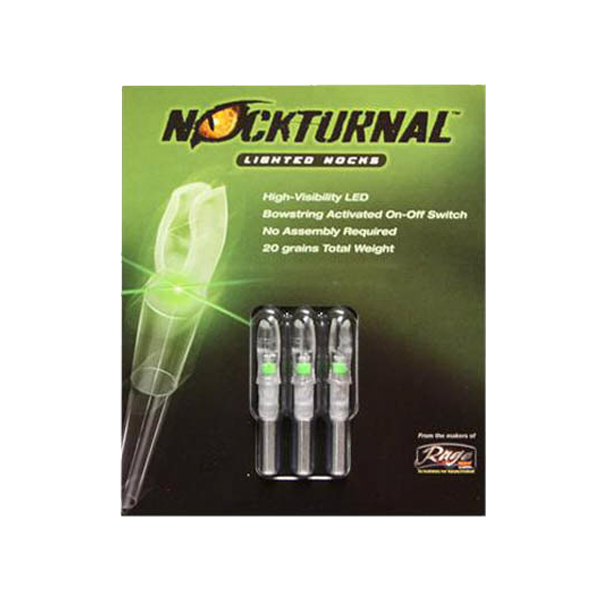 NOCKTURNAL GT GREEN LIGHTED NOCK 3 PK – Bowfishing Extreme