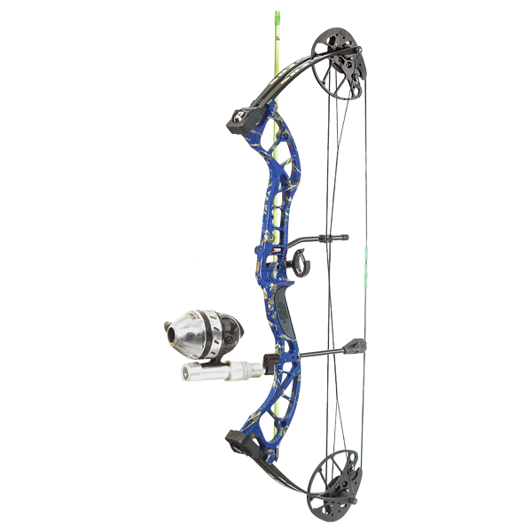 PSE D3 Bowfishing Bow Right Hand Blue - Bow Only